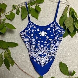 Crop Tank Bandana Style Adult Size Medium
